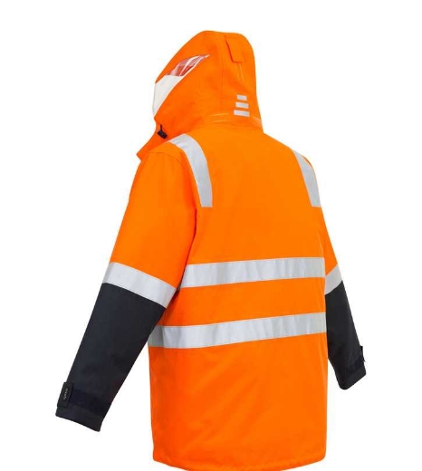 Picture of Syzmik, Mens Hi Vis 4 in 1 Waterproof Jacket